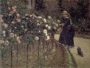 Gustave Caillebotte Roses-The Garden in Petit-Gennevilliers USA oil painting reproduction